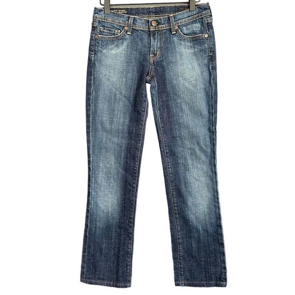 Citizens Of Humanity by Jerome Dahan Ava Low Waist Straight Leg Dark Wash Jeans - Picture 1 of 7